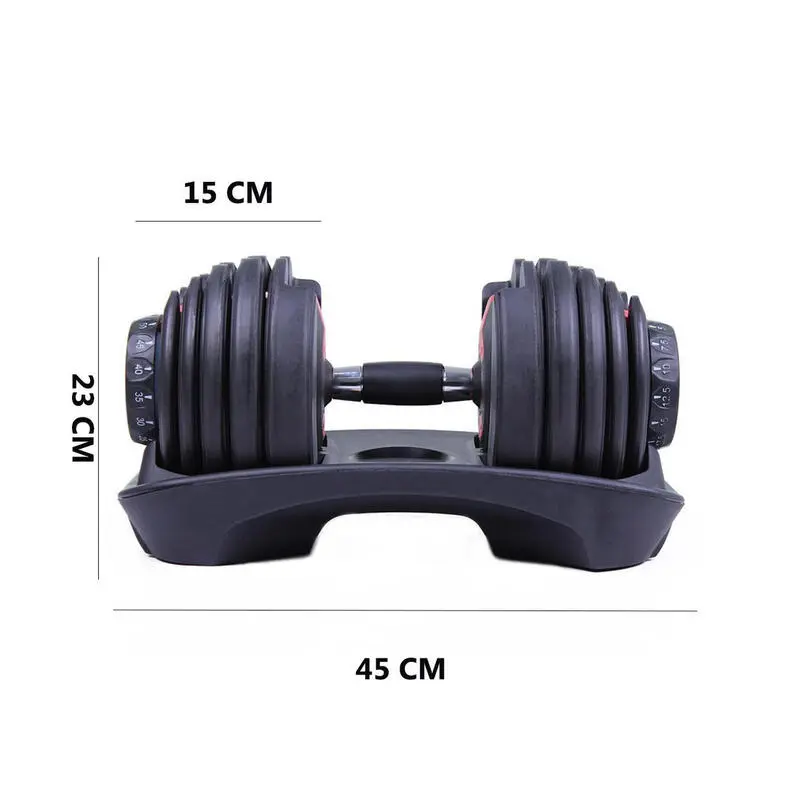 OZIO FITNESS 2 Mancuernas Ajustables Power 2,5-24 Kg (Par) Con Base De Almacenamiento - Imagen 4