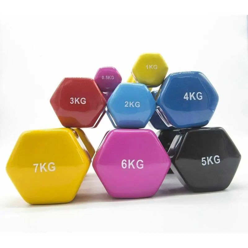 OZIO FITNESS 2 Unidades De 0,5 Kg Mancuernas Hexagonales De Vinilo - Imagen 2