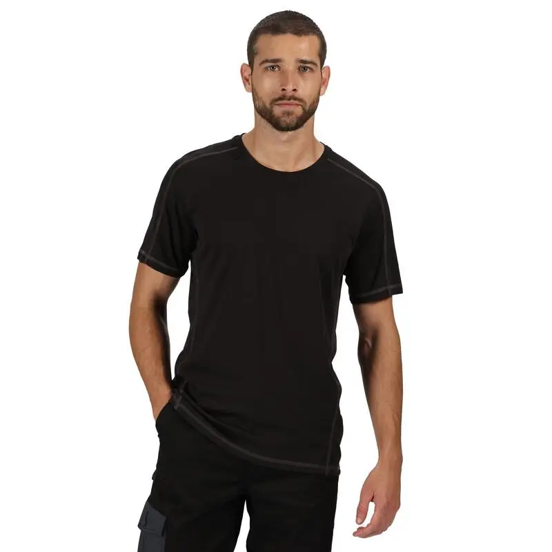 Regatta Activewear Camiseta Manga Corta Modelo Beijing Hombre Caballero Blanco/Negro - Imagen 3