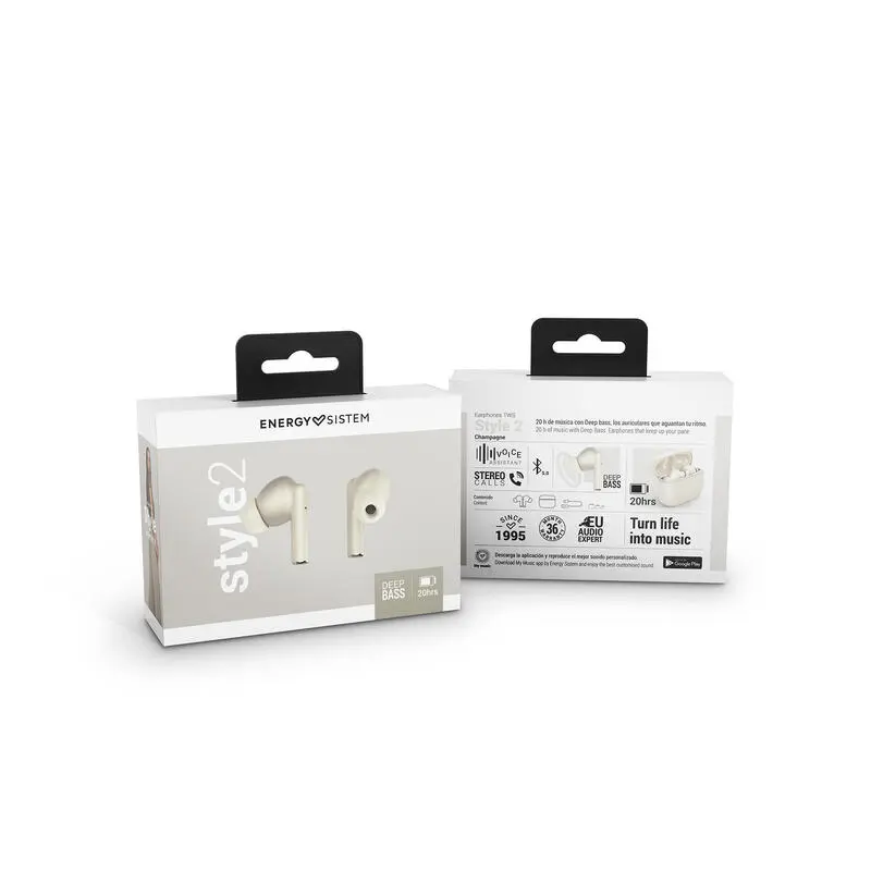 Auriculares Deportivos Energy Sistem True Wireless Style 2 Champagne - Imagen 3