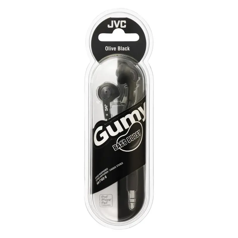 Auriculares JVC HA-F160 Botón Cable 1m Cuerpo De Caucho - Máximo Confort Negro - Imagen 2