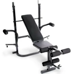 OZIO FITNESS Banco De Musculación Multifuncional Con Rack Para Pesas. Ajustable Inclinable
