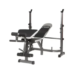 Banco Musculación Multiestación Con Rack Para Pesas Reclinable Fitness Tech