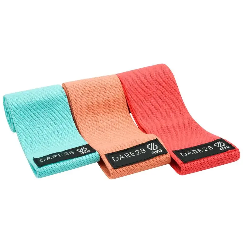 Dare 2b Banda De Resistencia Diseño Círculo Pack De 3 Azul, Rojo, Naranja Claro - Imagen 2