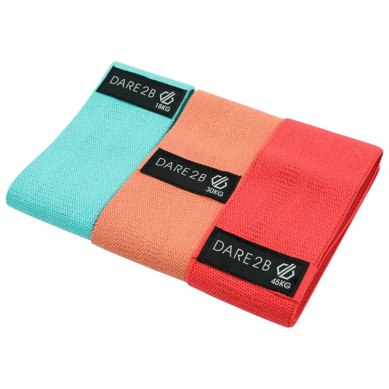 Dare 2b Banda De Resistencia Diseño Círculo Pack De 3 Azul, Rojo, Naranja Claro - Imagen 3