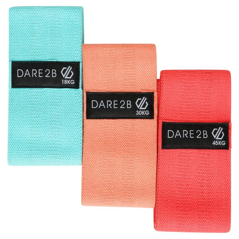 Dare 2b Banda De Resistencia Diseño Círculo Pack De 3 Azul, Rojo, Naranja Claro - Imagen 4