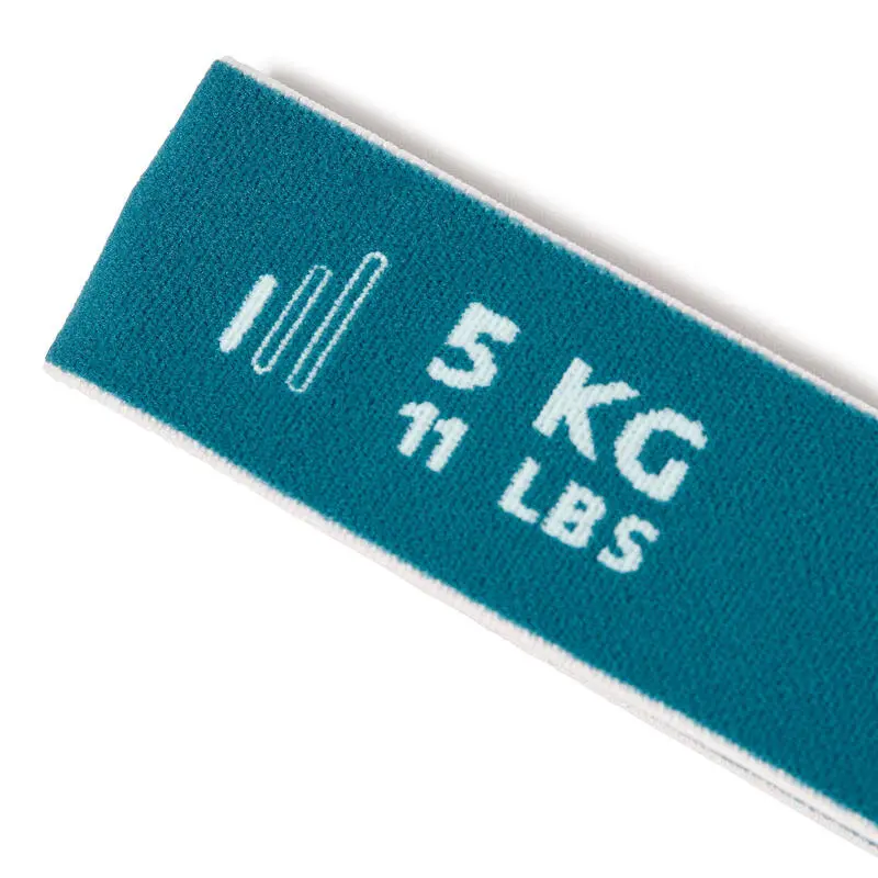 Domyos Banda Elástica Glúteo Corta Fitness Resistencia 5 Kg / 11 Lb Turquesa - Imagen 3