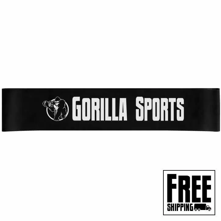 Banda Resistencia Fitness Gorilla Sports Negro 1,2 Mm - Imagen 4