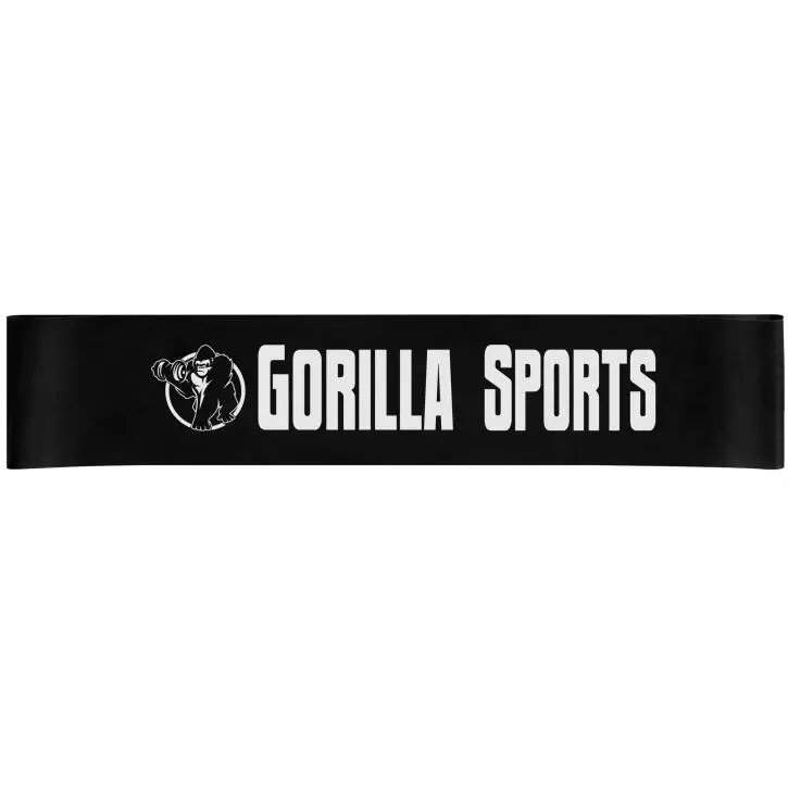 Banda Resistencia Fitness Gorilla Sports Negro 1,2 Mm