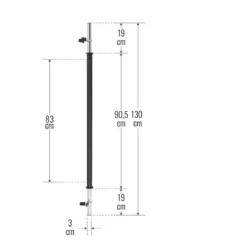 Barra Body Pump Aerobic Gorilla Sports Negro 130 Cm Diámetro 30 Mm