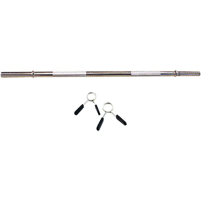 OZIO FITNESS Barra Maciza Cromada, Con Juego De Fijación De Cierre De Muelle. Diámetro : 30mm