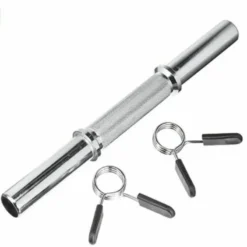 OZIO FITNESS Barra Mancuerna De 36 Cm Y 30 Mm De Diámetro Con 2 Cierres De Pesas