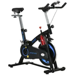Bicicleta Estática Con Volante Inercia 10 Kg HOMCOM 47x120x117 Cm Azul