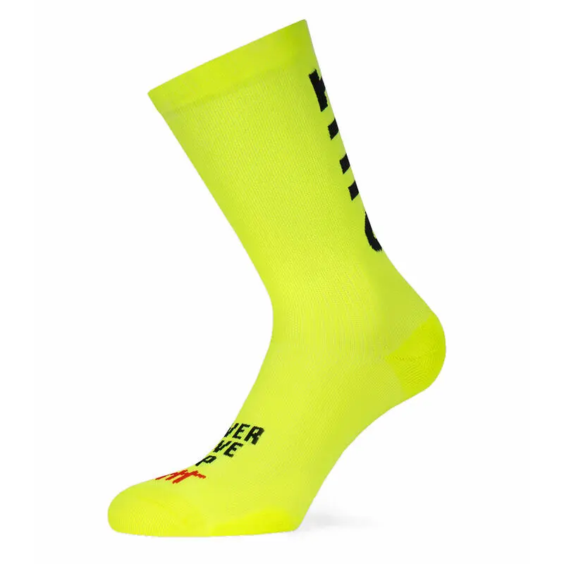 PACIFIC And CO Calcetin Running Unisex Don't Quit, Tricotado Color Neon Amarillo - Imagen 3