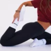 Calcetines Atletismo Sostenible Algodón Mujer Fitplanet Blanco