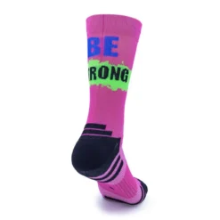 KAMUABU CALCETINES "BE STRONG" FUCSIA DE RUNNING