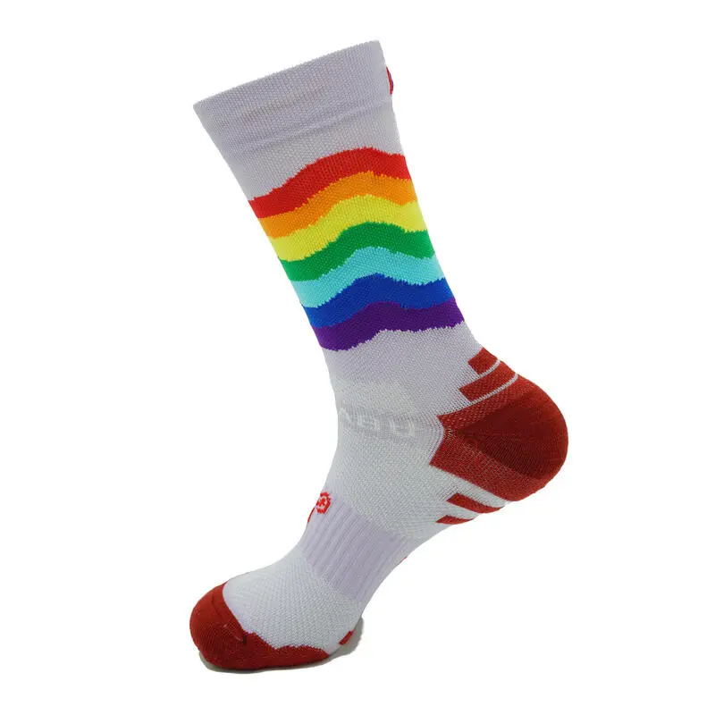CALCETINES DE RUNNING #ARCOIRIS Unisex - KAMUABU Color MALVA 23cm De 1 Hilo - Imagen 2