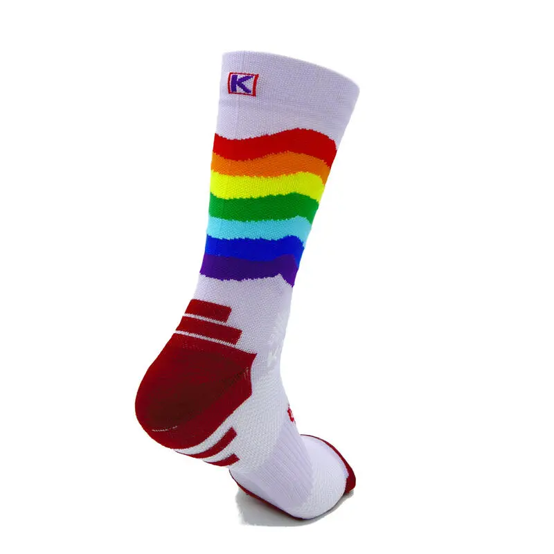 CALCETINES DE RUNNING #ARCOIRIS Unisex - KAMUABU Color MALVA 23cm De 1 Hilo