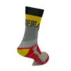 CALCETINES DE RUNNING #LIFE Unisex - KAMUABU Color GRIS/AMARILLO 23cm De Caña