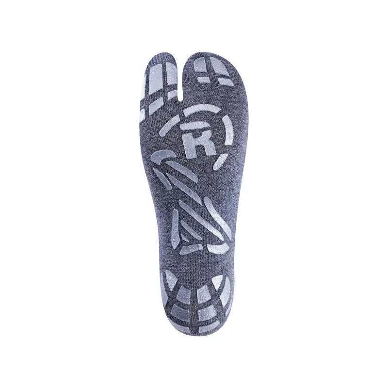 R-EVENGE Calcetines De Yoga 1 Finger Adultos Antideslizantes Algod贸n Biol贸gico Gris - Imagen 4