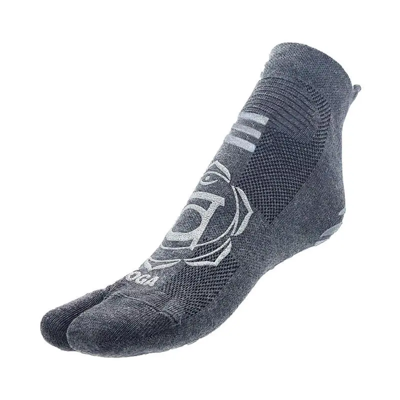 R-EVENGE Calcetines De Yoga 1 Finger Adultos Antideslizantes Algod贸n Biol贸gico Gris