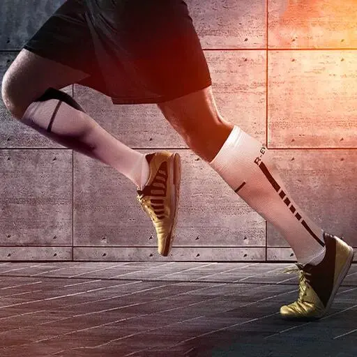 R-EVENGE Calcetines Técnicos Running Adulto Termoregulador Largo Negro - Imagen 5