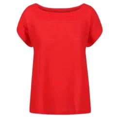 Regatta Camiseta Adine De Rayas Para Mujer Rojo Real