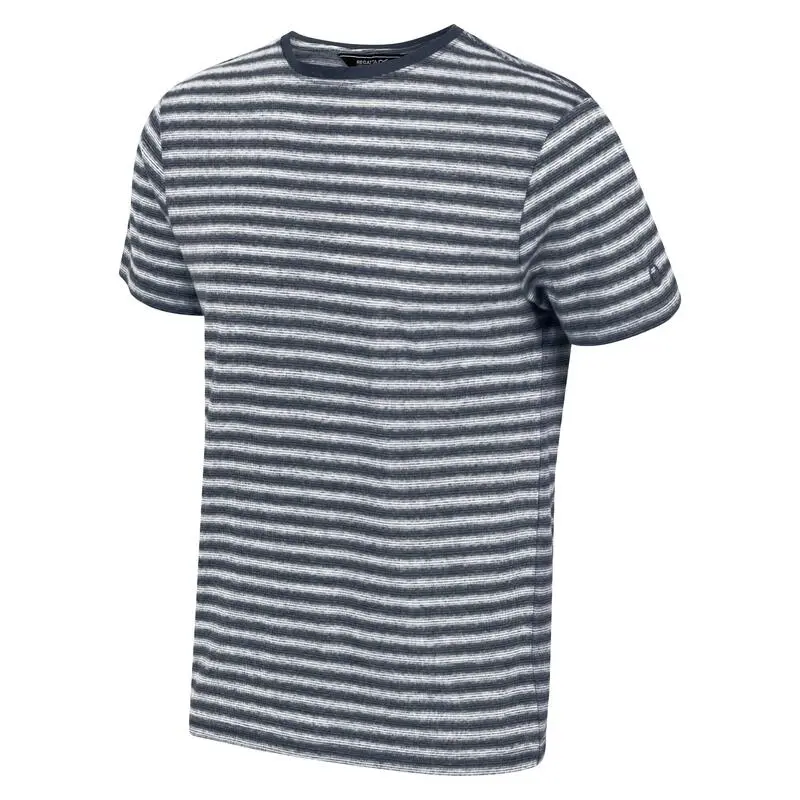Regatta Camiseta Brayden Raya Pequeña Para Hombre Marino - Imagen 3