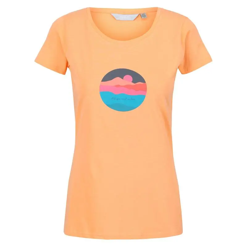 Regatta Camiseta Breezed II Atardecer Para Mujer Papaya