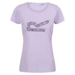 Regatta Camiseta Breezed II Mariposas Para Mujer Lila Pastel