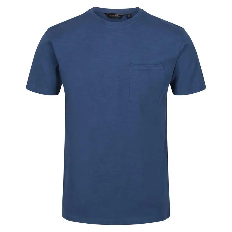 Regatta Camiseta Caelum De Slub Para Hombre Verde Ópalo - Imagen 5