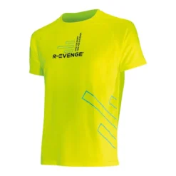 R-EVENGE Camiseta De Manga Corta Hombre Fitness Running Cardio Amarillo Fluo