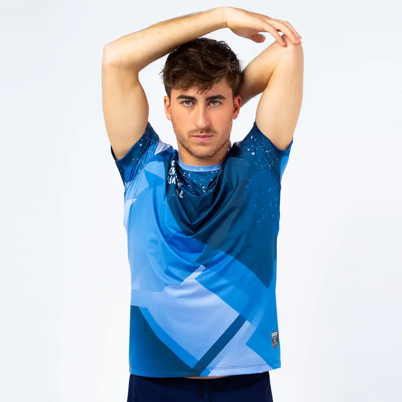 THE RUNNING REPUBLIC Camiseta De Manga Corta Running De Poliéster Reciclado Hombre TRR Azul Claro - Imagen 5