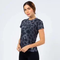 THE RUNNING REPUBLIC Camiseta De Manga Corta Running Poliéster Reciclado Mujer TRR Animal Print