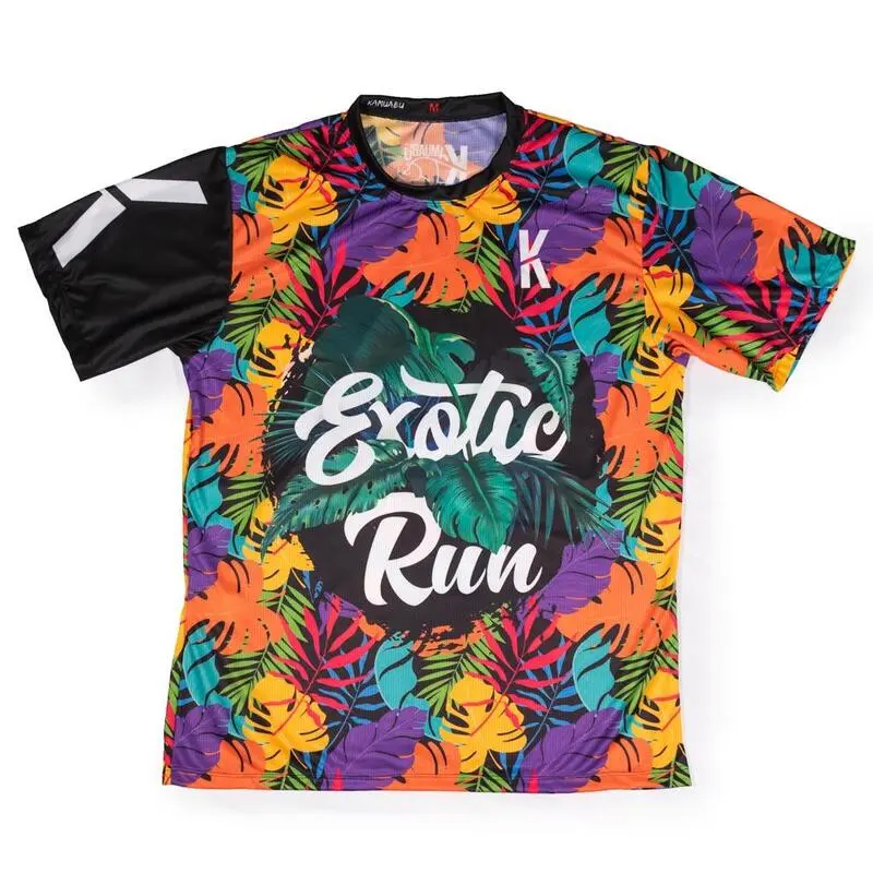 CAMISETA DE RUNNING #EXOTICRUN Para HOMBRE - KAMUABU Multicolor 90grs