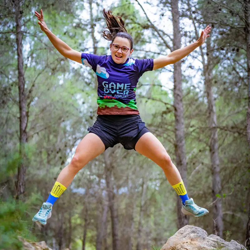 CAMISETA DE RUNNING #GAMEOVER Para MUJER - KAMUABU Multicolor 90grs - Imagen 4