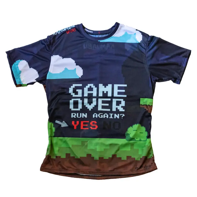 CAMISETA DE RUNNING #GAMEOVER Para MUJER - KAMUABU Multicolor 90grs