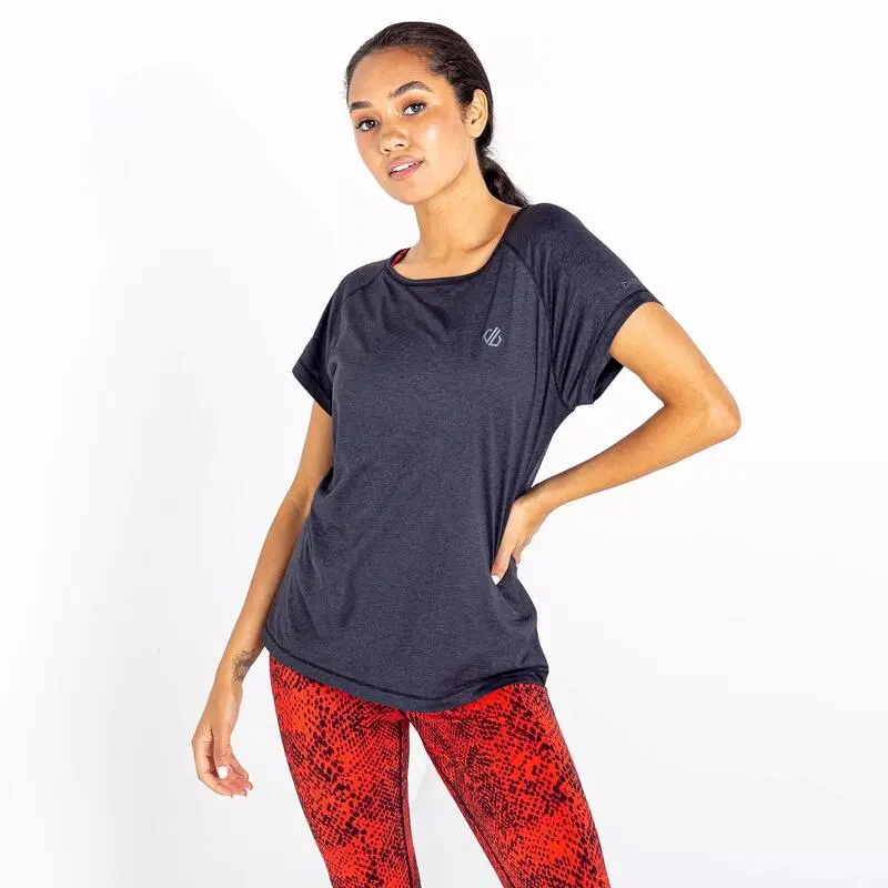 Dare 2b Camiseta Deftly Jaspeada Para Mujer Negro - Imagen 4