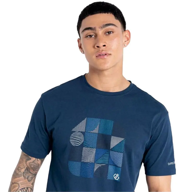 Dare 2b Camiseta Dubious II Diseño Impreso Para Hombre Vaquero Luz De Luna - Imagen 3