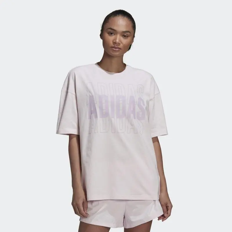 Camiseta Essentials Repeat Adidas Logo Oversized