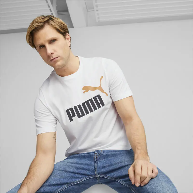 Camiseta Essentials+2 Colour Logo Hombre PUMA Blanco - Imagen 2