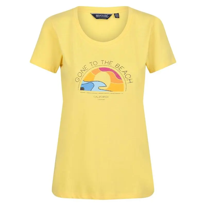 Regatta Camiseta Filandra VI Atardecer Para Mujer Amarillo Maíz