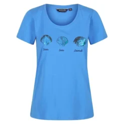 Regatta Camiseta Filandra VI Conchas Marinas Para Mujer Azul Sonic