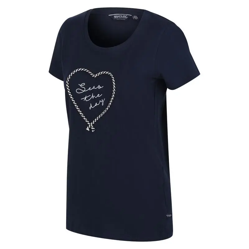 Regatta Camiseta Filandra VI Coraz贸n Para Mujer Marino - Imagen 4