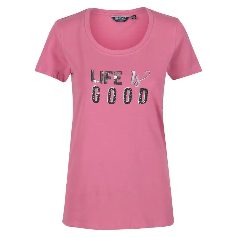 Regatta Camiseta Filandra VI Fundado Para Mujer Rosa Brezo