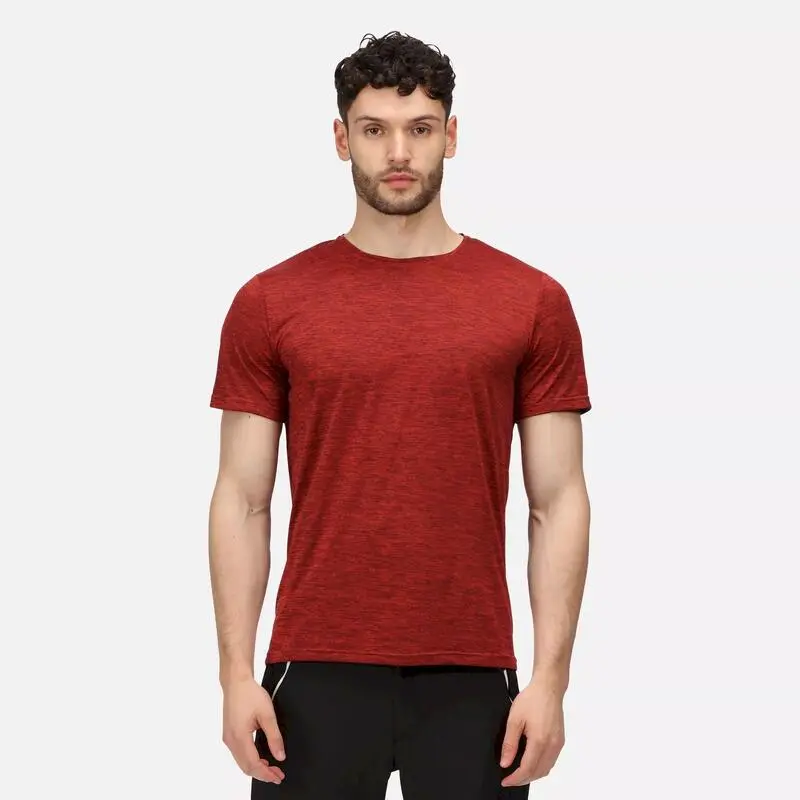 Regatta Camiseta Fingal Edition Jaspeada Para Hombre Rojo Fuego - Imagen 4