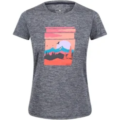 Regatta Camiseta Fingal VI Atardecer Para Mujer Marino Jaspeada