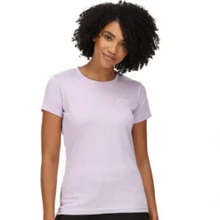 Regatta Camiseta Fingal VI Impreso Para Mujer Lila Pastel