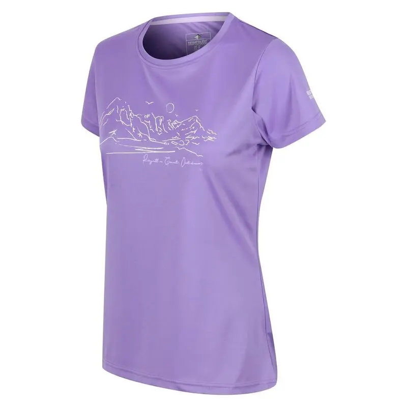Regatta Camiseta Fingal VI Montaña Para Mujer Amatista Clara - Imagen 4