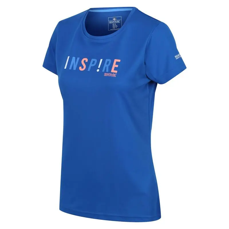 Regatta Camiseta Fingal VI Texto Para Mujer Azul Lapis - Imagen 4